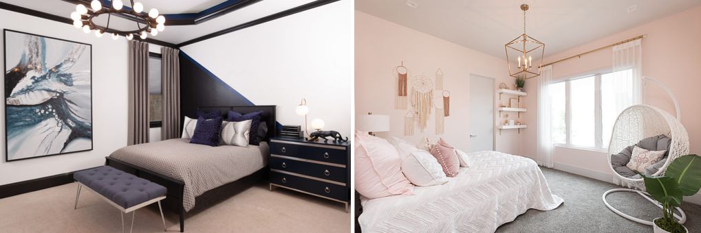 These two rooms highlight how different teenagers rooms can be and how they should reflect the kid's personality.
